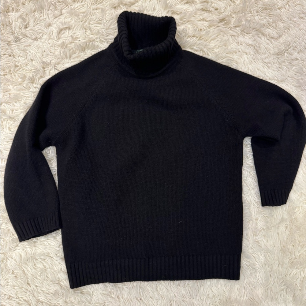 Ralph Lauren 3/4 sleeve wool blend turtleneck sweater